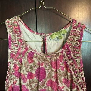 Women’s Sigrid Olsen long floral sheer dress size medium